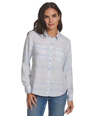 Calvin Klein Jeans Petite Classic Button-Front Shirt