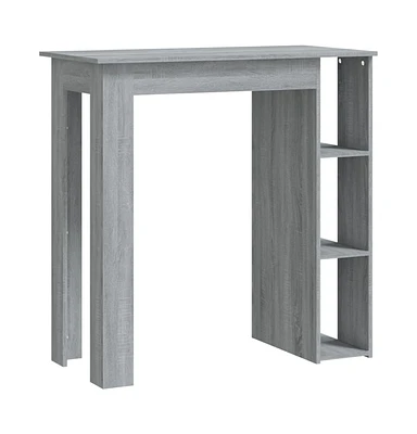 vidaXL Bar Table with Shelf Gray Sonoma 40.2"x19.7"x40.7" Engineered Wood