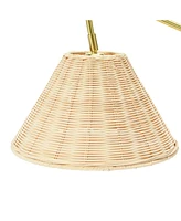 Storied Home Rattan and Metal Wall Sconce