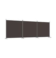 vidaXL 3-Panel Room Divider 206.7"x70.9" Fabric