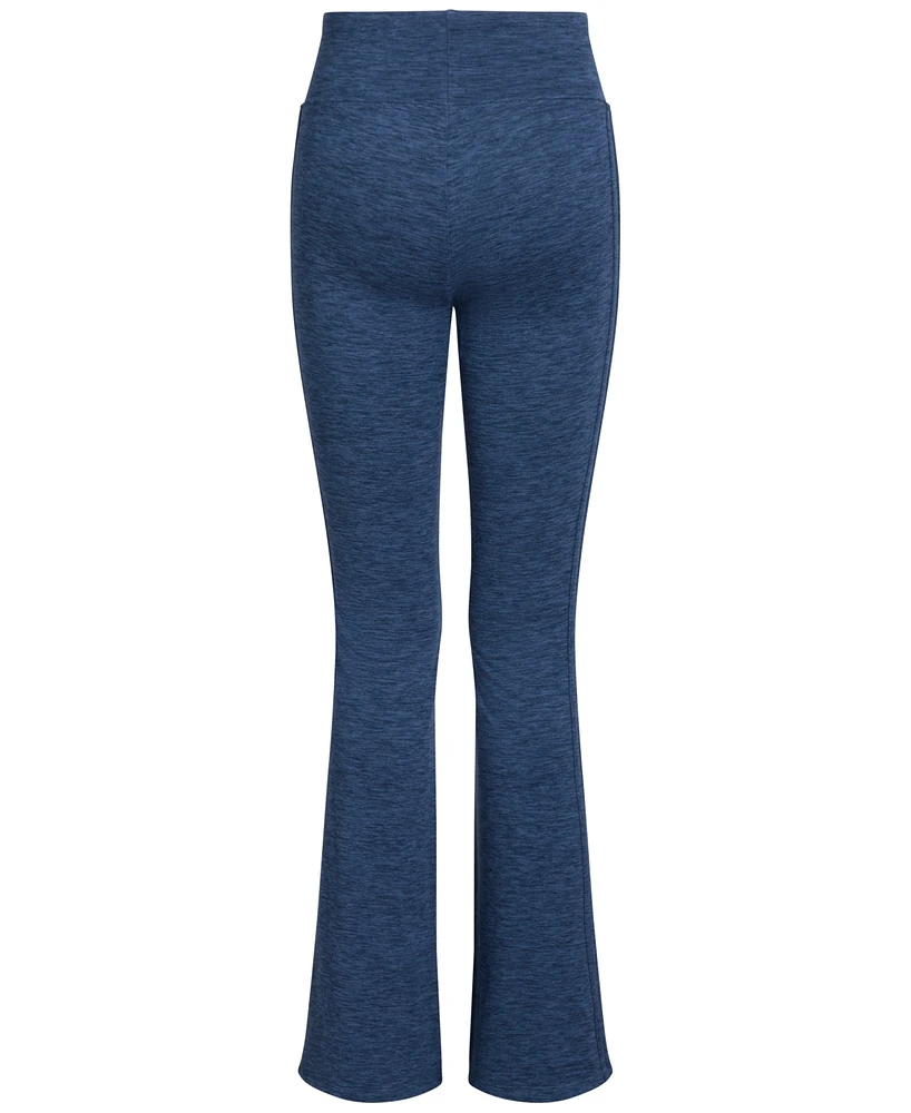 adidas Big Girls Detached-Waistband Melange Flare-Leg Pants