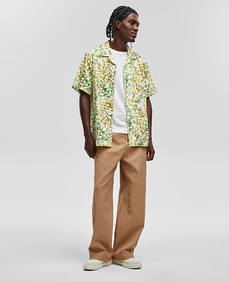 Mode of One Men's Relaxed-Fit Printed Button-Down Camp Shirt, Created for Macy's