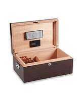 Bey-Berk "Walnut" Wood 120 Cigar Humidor