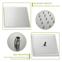 10" Rain Shower Head Systems With Waterfall Tub Spout, Brushed Nickel, Ceiling Mounted Shower