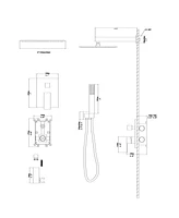 Streamdale Furniture 10" Rain Shower Head Systems, Chrome, Wall Mounted Shower