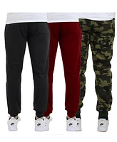 Blue Ice Men's Modern Fit Heavyweight Classic Fleece Jogger Sweatpants- 3 Pack