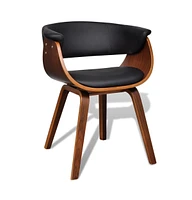 vidaXL Dining Chair Bent Wood and Faux Leather