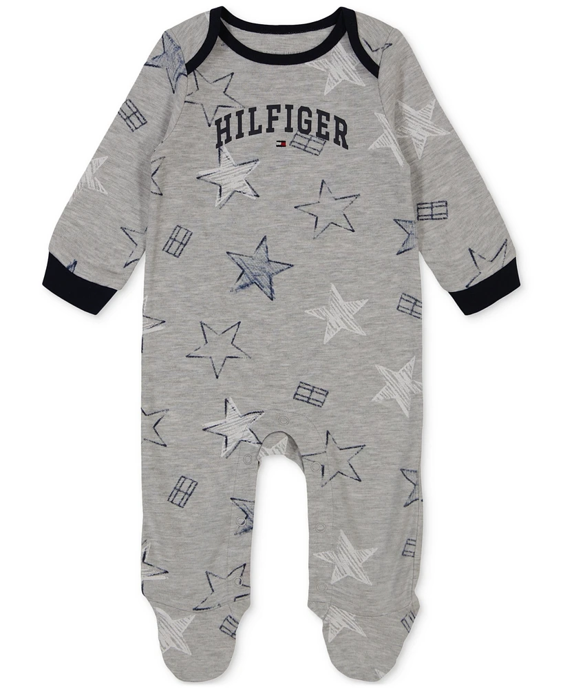 Tommy Hilfiger Baby Boys Star-Print Logo Footed Coverall