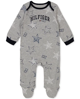 Tommy Hilfiger Baby Boys Star-Print Logo Footed Coverall