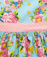 Design Imports Blue Pink Floral Apron