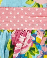 Design Imports Blue Pink Floral Apron