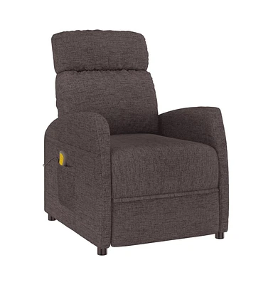 vidaXL Massage Recliner Dark Fabric