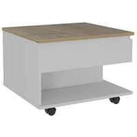 Simplie Fun Peterson 1-Drawer 1-Shelf Lift Top Coffee Table And Light Oak