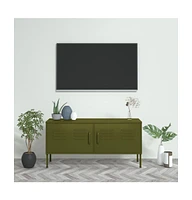 vidaXL Tv Stand Olive Green 41.3"x13.8"x19.7" Steel