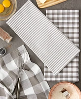 Design Imports Gingham Check Kitchen Collection, Gray, Dishtowel Set