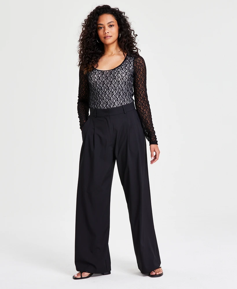 Bar Iii Petite Wide-Leg Pants, Created for Macy's