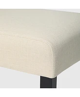 WestinTrends Upholstered Linen Fabric Dining Chair Set of 2