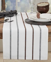 Saro Lifestyle Refined Stripe Table Runner, 16"x72"