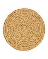 Saro Lifestyle Beaded Spiral Swirl Placemat Set of 4, 14"x14"