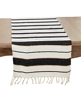 Saro Lifestyle Striped Splendor Table Runner, 16"x72"