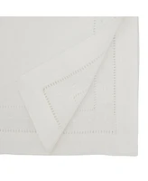 Saro Lifestyle Classic Hemstitch with Embroidered Border Table Runner