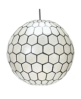 Storied Home Capiz Honeycomb Ceiling Light