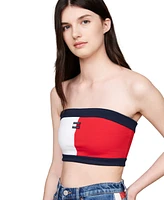 Tommy Jeans Women's Colorblocked Logo-Badge Tube Top