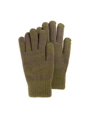 Muk Luks Men's Unisex Heat Retainer Gloves, Green, One Size