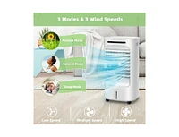 Slickblue 4-in-1 Portable Evaporative Air Cooler with Timer and 3 Modes-White
