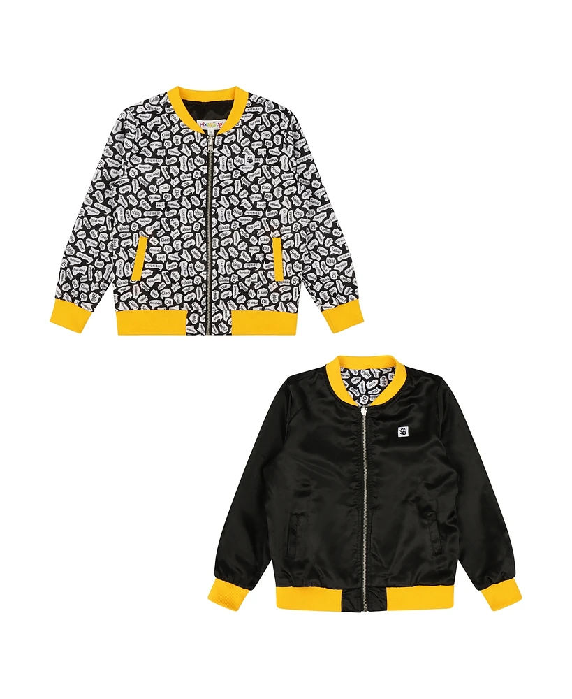 Mixed Up Clothing Girls Reversible Bomber Jacket