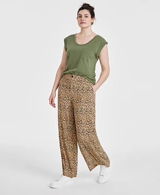 On 34th Women's Printed Wide-Leg Pants, Created for Macy's