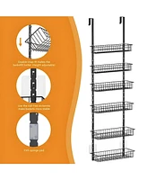 Sugift Over the Door Pantry Organizer with 6 Tier Adjustable Shelves