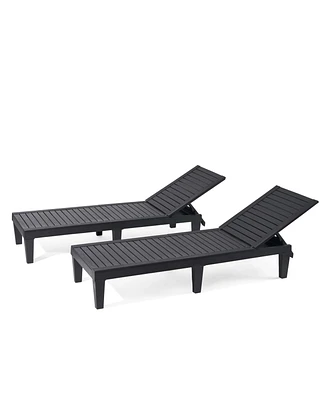 Adjustable & Waterproof Outdoor Patio Chaise Lounge Chairs