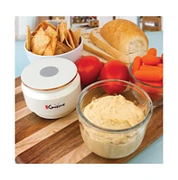 Euro Cuisine Mini Cordless/Rechargeable Chopper with Usb Cord & Glass Bowl