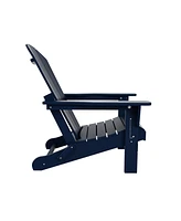 WestinTrends Adirondack Folding Chair with Ottoman and Side Table Set