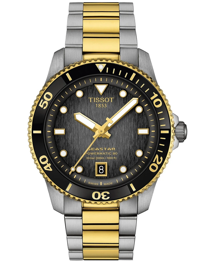 Tissot Men's Swiss Automatic Seastar 1000 Powermatic 80 Two