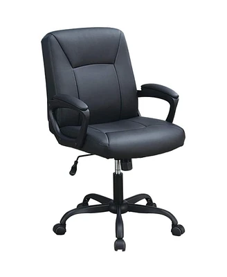 Simplie Fun Relax Cushioned Office Chair 1 Piece Upholstered Seat Back Adjustable Chair Comfort