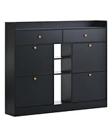 Simplie Fun 4-Drawer Shoe Cabinet for Entrance Hallway