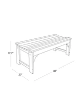 WestinTrends Backless All-Weather Outdoor Bench for Patio Garden