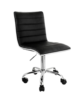 Elama Faux Leather Adjustable Rolling Office Chair