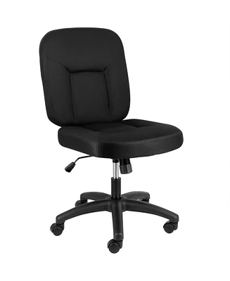 Elama Mid Back Adjustable Fabric Office Chair in Black