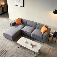 Streamdale Furniture Modular Sofa L Shaped With Convertible Ottoman Chaise