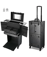 Byootique Rolling Makeup Case Trolley Cosmetic Organizer Hair Stylist Salon