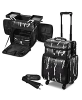 Byootique Soft Sided Rolling Makeup Train Case Cosmetic Organizer Crocodile