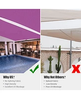 Yescom 2 Pack 13x10 Ft 97% Uv Block Rectangle Sun Shade Sail Hdpe Canopy Cover Net Yard