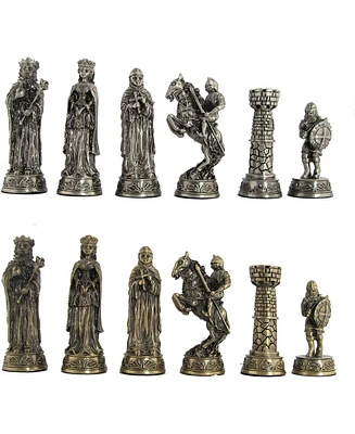 We Games Medieval Pewter Chess Pieces, King measures 3.5 in.