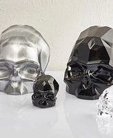 Nude Glass Memento Mori Faceted Skull Head Decor, Small