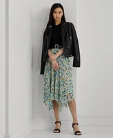 Lauren Ralph Lauren Women's Floral Handkerchief Midi Skirt