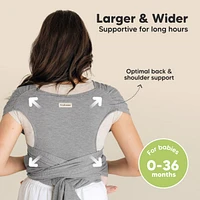 KeaBabies D-Lite Baby Wrap Carrier, Adjustable Sling, Newborn, Infant, Toddler 7-44lbs