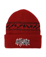 Naruto Men's Akatsuki Symbol Adult Ribbed Beanie